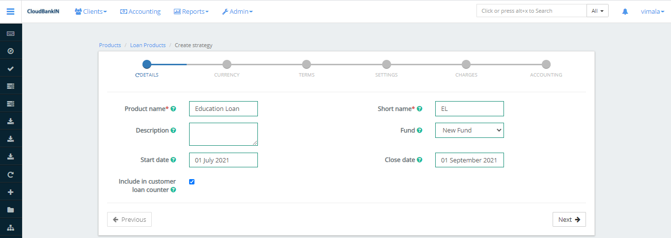 Product Creation - Details